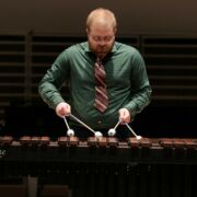 School of Music student playing the marimba.