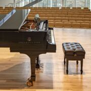 School of Music recital hall center stage.