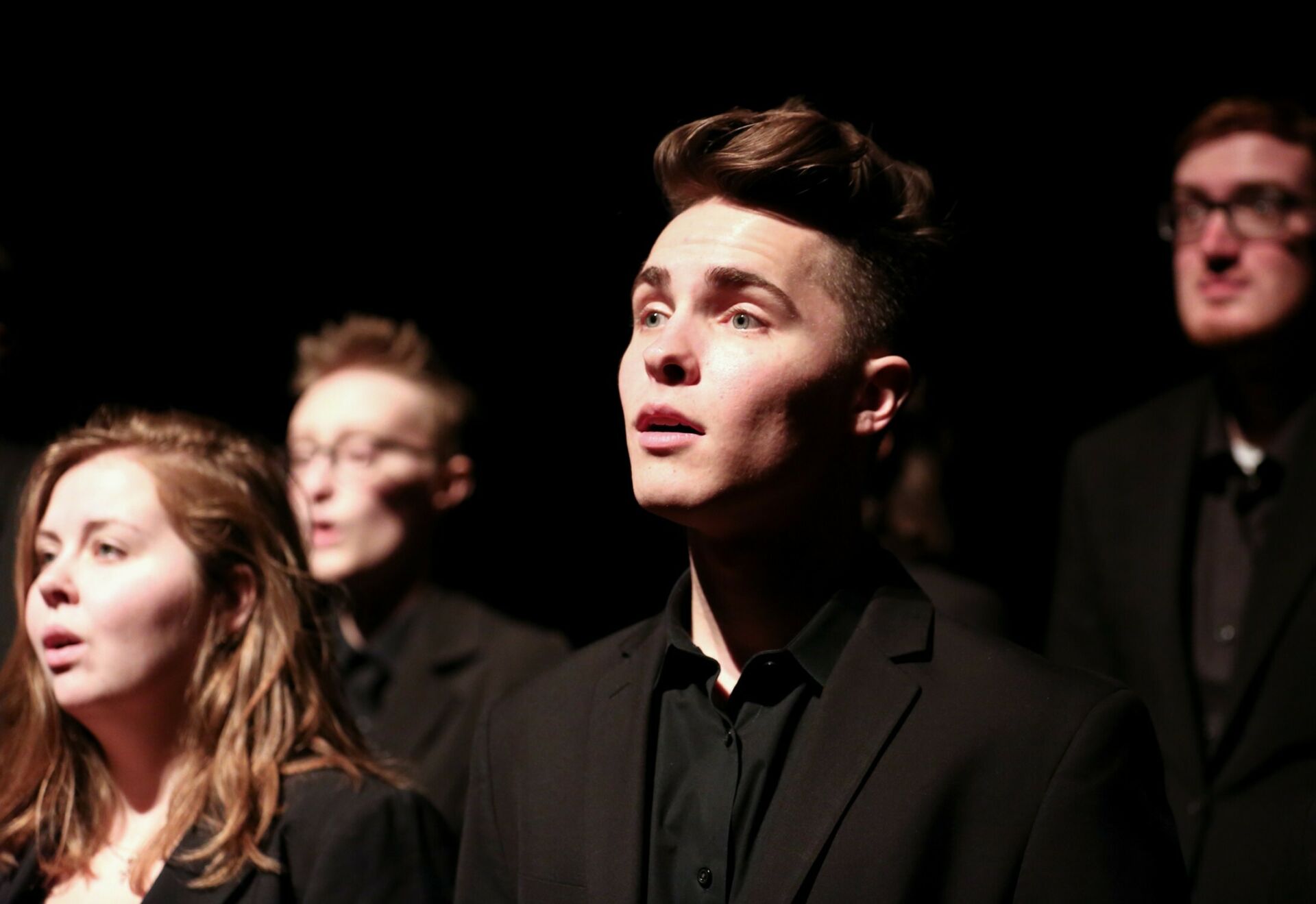 Penn State School of Music MOSAIC vocal performance in Eisenhower Auditorium.