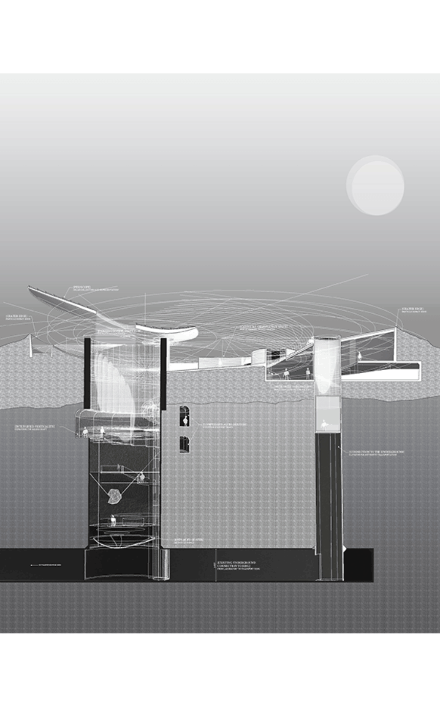 architectural computer-aided design rendering of a building schematic