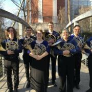 Photo includes students of Horn at Penn State