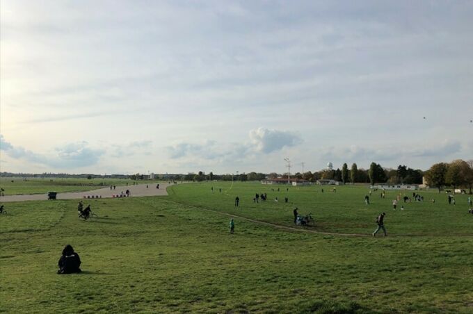 A sunny day at Templehof Feld in Berlin.