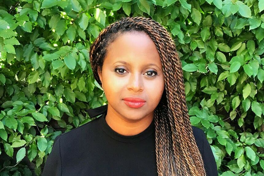 Portrait of Sara Zewde in front of an ivy background