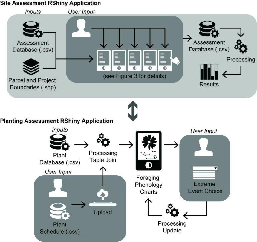 Schematic of the app showing inputs and user inputs