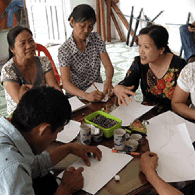 Community mapping in Dong Van, Vietnam.